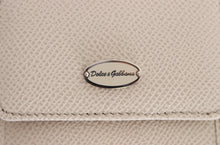 Dolce & Gabbana Sleek White Leather Condom Case Wallet