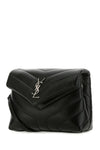 Saint Laurent Black Leather Toy Loulou Crossbody Bag
