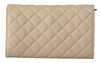 Versace Elegant White Nappa Leather Evening Shoulder Bag